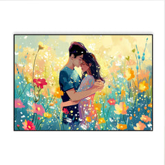 Beautiful Romance Of Lovers On Valentine's Day In Nature Outdoors Wall Paintings & Arts