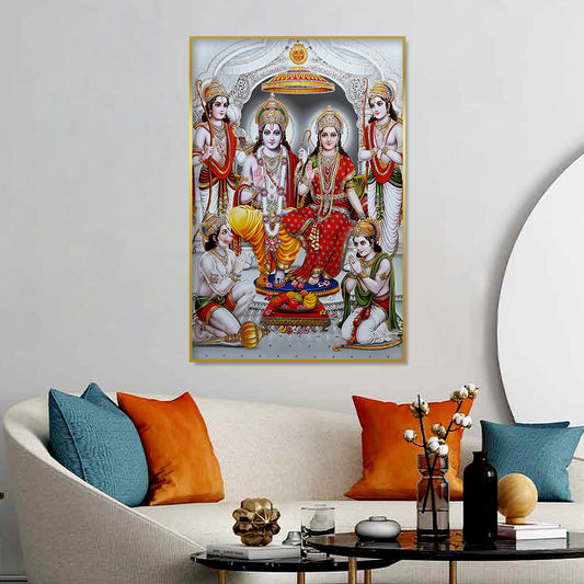 Aesthetic Shri Ram Darbar Canvas Wall Paintings