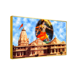 Glorious Shri Ram Ayodhya Mandir Canvas Wall Art & Paintings