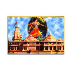 Glorious Shri Ram Ayodhya Mandir Canvas Wall Art & Paintings