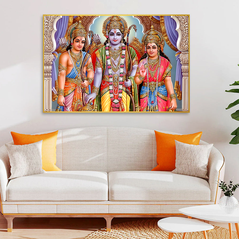 Glorious Shri Ram, Lakshman & Sita Wall Art & Paintings