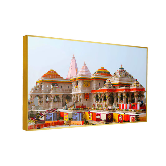 Divine Ajodhya Shri Ram Mandir Canvas Printed Wall Paintings & Arts