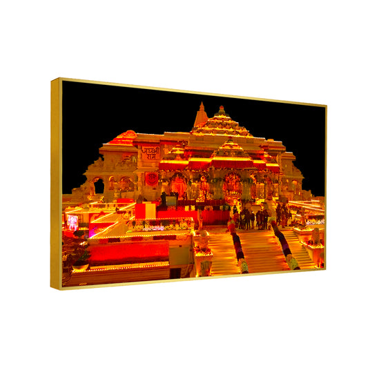 Beautiful Ajodhya Shri Ram Mandir Canvas Printed Wall Paintings