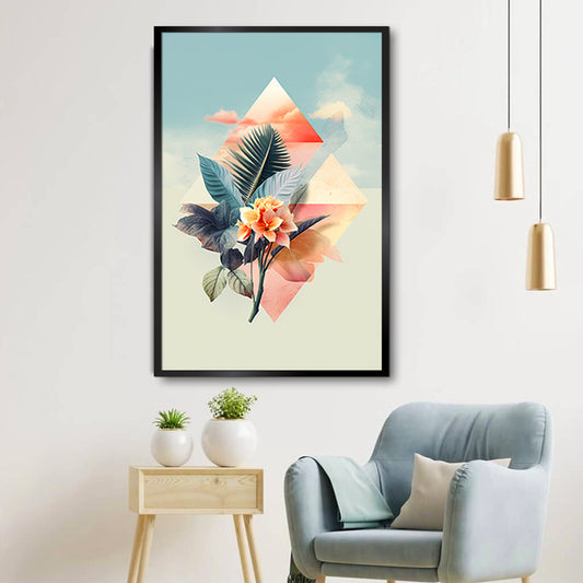 Beautiful Abstract Geometric Floral Aesthetic Wall Paintings & Arts