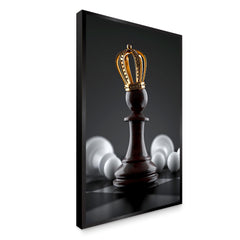 Beautiful Black Chess King Aesthetic Wall Paintings & Arts