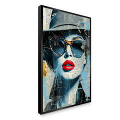 Portrait Figure Woman Canvas Printed Aesthetic Wall Paintings & Arts