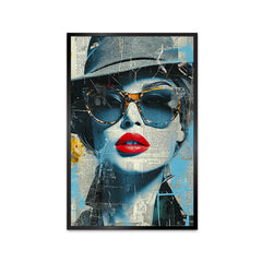 Portrait Figure Woman Canvas Printed Aesthetic Wall Paintings & Arts