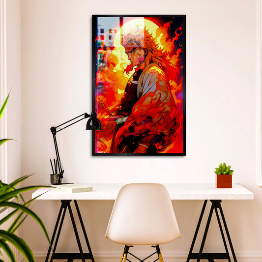 Rengoku From Demon Slayer Character Anime Wall Canvas Painting 4