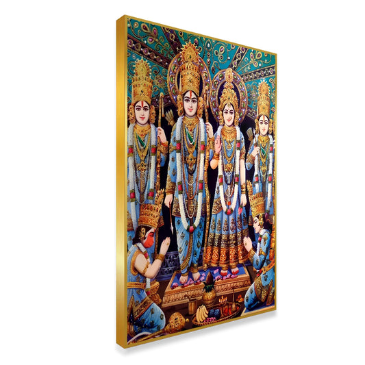 Beautifull Shri Ram, Sita, Bharat, Laxman, Satrugan Blessing Wall Art & Paintings