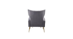 Grey Danney Accent Chair With Ottoman