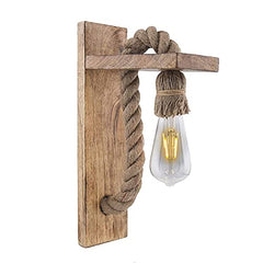 Wooden Rope Retro Modern Wall Light