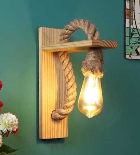 Wooden Rope Retro Modern Wall Light