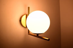 Antique Gold L-Shaped Modern Wall Light