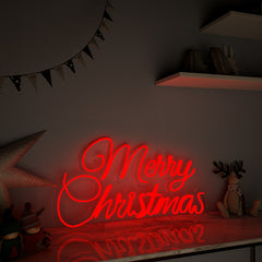 Merry Christmas Text LED Neon Light (Available in Multiple Colors)