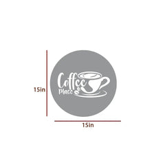 Circular Backlit Kitchen Wall Decor for Coffee Lovers