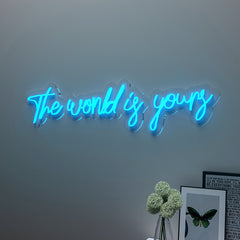 The World is yours" Neon LED Light (Available in Multiple Colors)