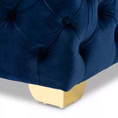 Square Velvet Ottoman/Poufee Stool