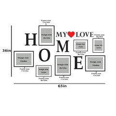 My Love Home Wooden hangings with Picture Photo Frame Collage Set of 7|????? ?????