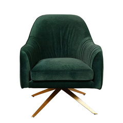 Green Gladden Revolving Accent Chair