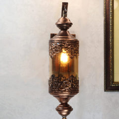 Antique Copper Rustic Lantern Wall Light Fixtures