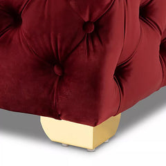 Square Velvet Ottoman/Poufee Stool