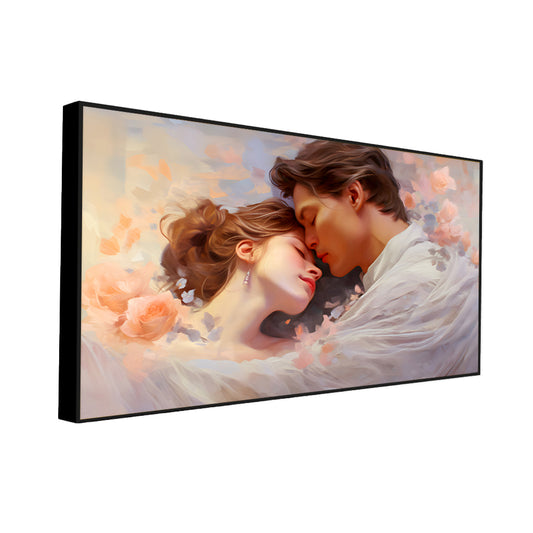 Beautiful couple in love Canvas Wall Paintings & Arts