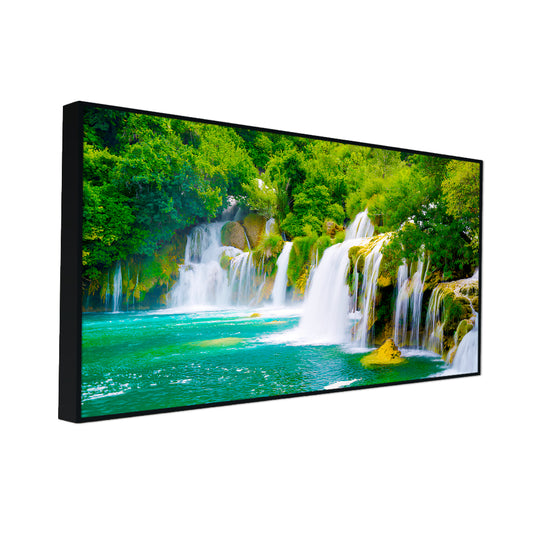 Vibrant Waterfall  Nature Scenery of Colorful Canvas Wall Paintings & Arts