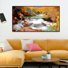 Exquisite Waterfall Nature Scenery of Colorful Canvas Wall Paintings & Arts