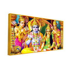 Glorious Shri Ram With Sita Blessing in Darbar Wall Art & Paintings