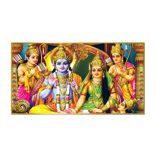 Glorious Shri Ram With Sita Blessing in Darbar Wall Art & Paintings