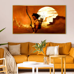 Glorious Shri Ram Sunrise in Lanka Canvas Wall Art & Paintings