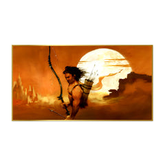 Glorious Shri Ram Sunrise in Lanka Canvas Wall Art & Paintings