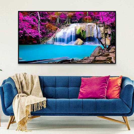 Beautiful Waterfall Nature Scenery of Colorful Canvas Wall Paintings & Arts