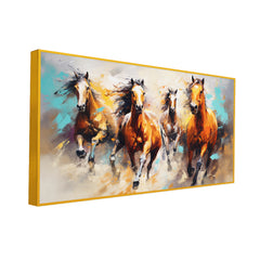 Beautiful Abstract Running Horses Canvas Wall Paintings & Arts