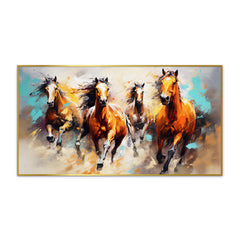 Beautiful Abstract Running Horses Canvas Wall Paintings & Arts