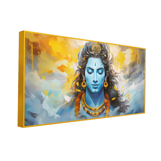 Premium Lord Shiva Meditation Abstract Wall Paintings