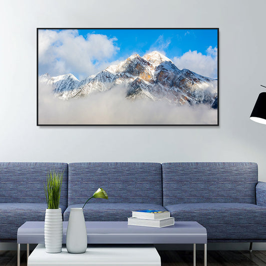 Beautiful Mountain with Blue Sky Canvas Printed Wall Paintings & Arts