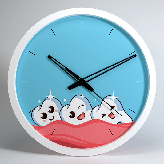 Healthy Tooth Handcrafted Dentist Office Wall Clock