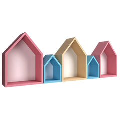 Hut Shape Kids Wall Storage Shelves