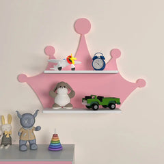 Crown Shape Kids Wall Storage Shelves