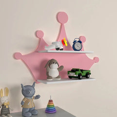 Crown Shape Kids Wall Storage Shelves