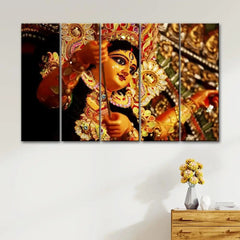 Maa Durga Painting On Canvas In Multiple Frames