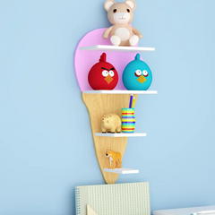 Ice-Cream Shape Kids Wall Storage Shelves