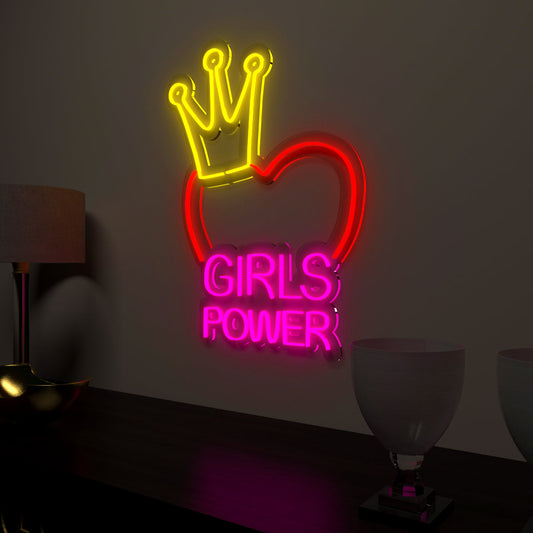 "Girls Power" Neon LED Light