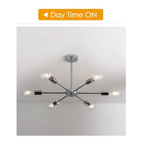 Shiny Chrome Color Modern Sputnik Chandelier