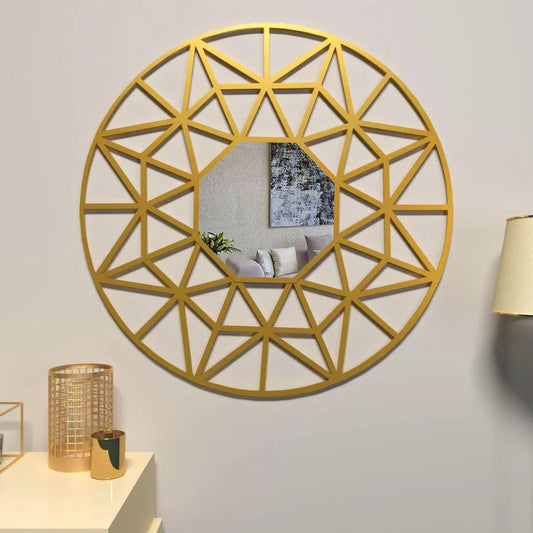 Beautiful Decorative Vanity Mirror with Golden Colour Finish Frame