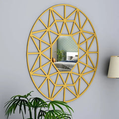 Beautiful Decorative Vanity Mirror with Golden Colour Finish Frame