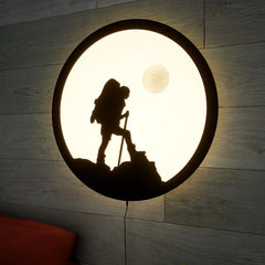 Trekking Night LED Backlit Wall Art