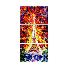 Eiffel Tower Paris Scenery Wall Painting Wooden Framed 3 Pieces Canvas Painting