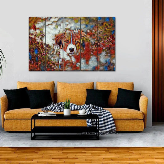 Abstract Colorful Dog Canvas Wall Painting